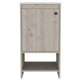 Tuhome Jane Bathroom Vanity with Single-Door Cabinet, Interior Storage Shelf, Open Lower Display Shelf, Modern Compact Sink Base Organizer for Toiletries, Linens, Daily Essentials, and Small Bathroom Optimization