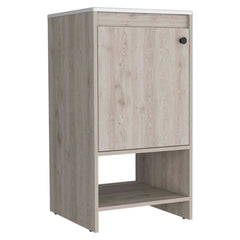 Bravos Bathroom Vanity, Sink, Two Shelves, Single Door Cabinet