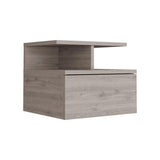 Tuhome Adele Floating Nightstand with One Drawer and Two Lower Shelves, Wall-Mounted Bedside Storage Solution for Compact Bedrooms, Modern Space-Saving Design with Hidden Storage and Display Area for Daily Essentials