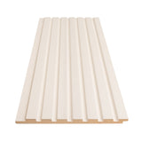 Flexible MDF Wall Panel - Textured Surface for Noise Reduction, Ready to Paint, White, 0.22" Depth, 7.79" Width, 108.27" Height, Easy Installation