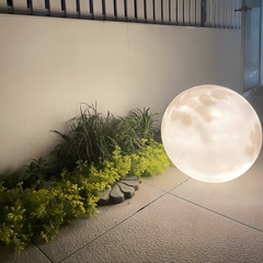 Full Moon Floor Lamp - Waterproof & Solar-Powered