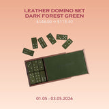 Leather Dominoes Set
