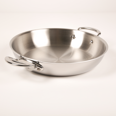 Mauviel M'COOK 5-Ply Round Pan With Kitchen Towel Set, 7.9-In