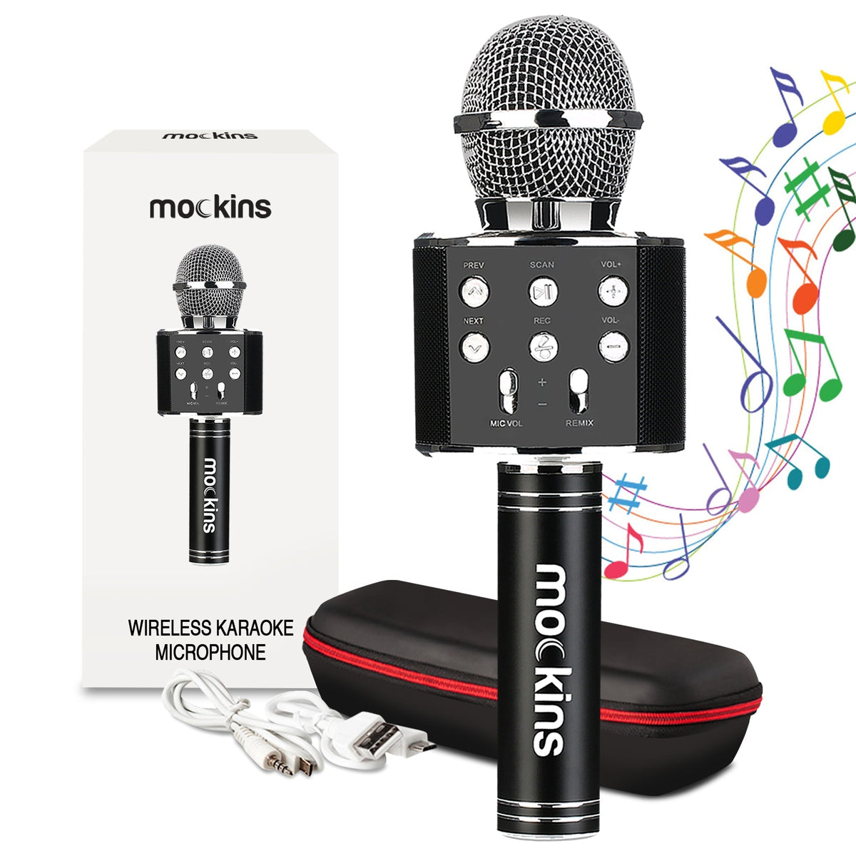 Mockins Bluetooth Karaoke Microphone - Black