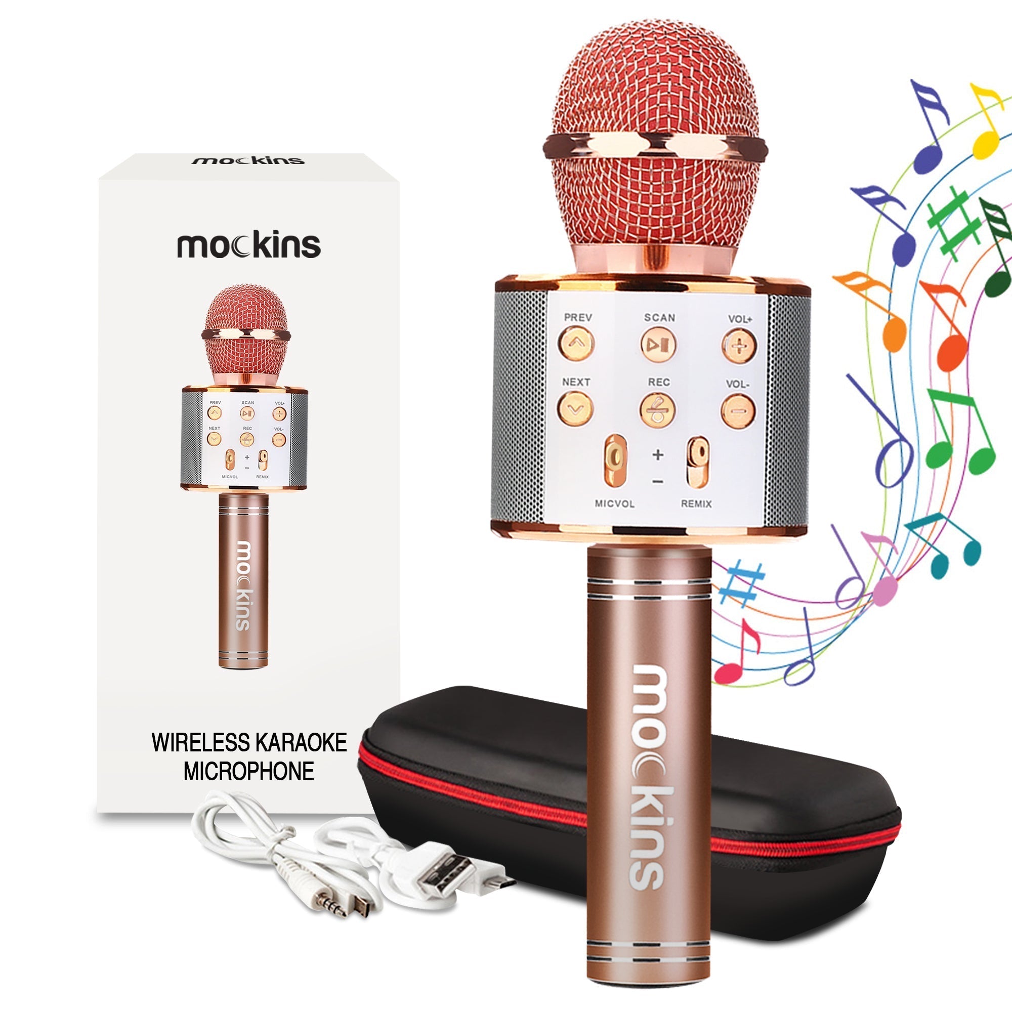 Mockins  Bluetooth Karaoke Microphone - Rose