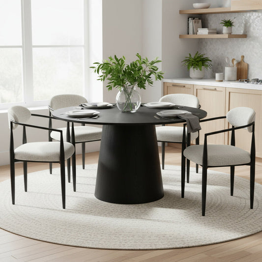 Manhattan Modern Chenille Dining Chair With Arms (Set of 2)