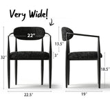 Manhattan Modern Chenille Dining Chair With Arms (Set of 4)