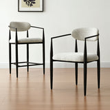 Manhattan Modern Chenille Dining Chair With Arms (Set of 2)