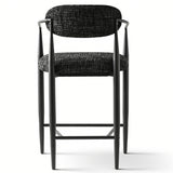 Manhattan 25.5" Chenille Counter Stool With Arms (Set of 3)