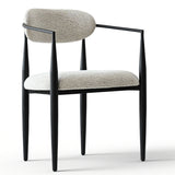 Manhattan Modern Chenille Dining Chair With Arms (Set of 2)