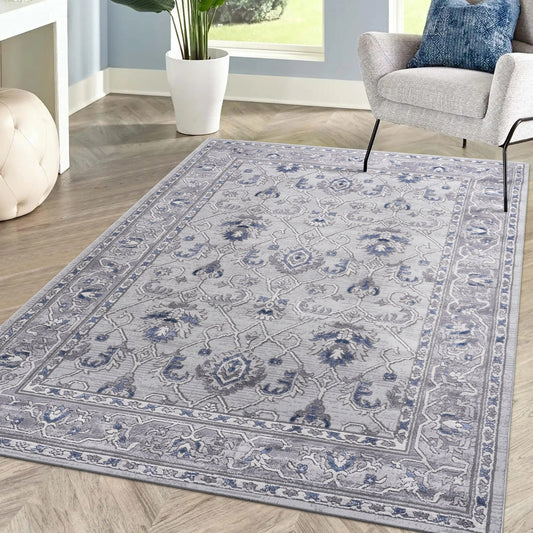 Marfi Grey - Blue Rug Size 6'7'' x 9'