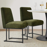 Mason Modern Metal Frame Upholstered Dining Chair (Set of 2)