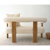 Maye 54" Modern Beige Upholstered Loveseat Sofa