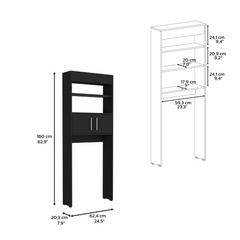 Atlas Over The Toilet Cabinet, Two Shelves, Double Door