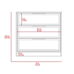 Kaia 3 Drawers Dresser, Superior Top