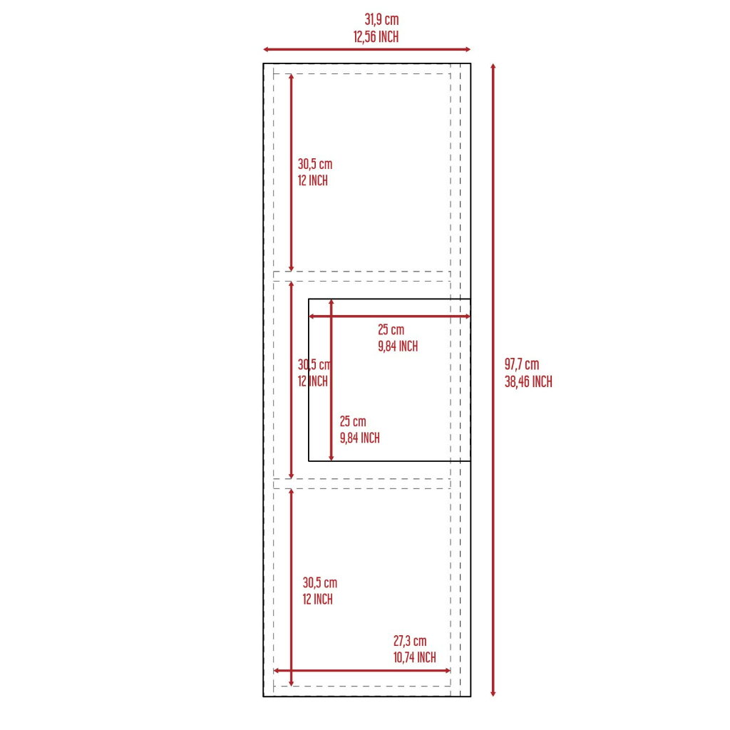 Magna Medicine Single Door Cabinet, Three Shelves