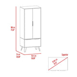Tuhome Augusta Armoire Closet with Double Door Cabinet, Spacious Hanging Rod Storage, Large Lower Drawer and Interior Shelf, Modern Bedroom Wardrobe Organizer for Clothes, Accessories and Daily Essentials