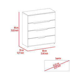 Zoe Dresser, Superior Top, Four Drawers