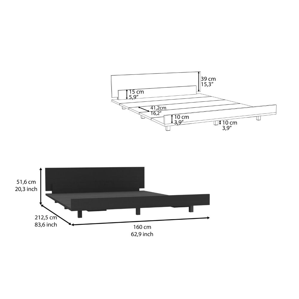 Ethereal Twin Bed Frame, Headboard