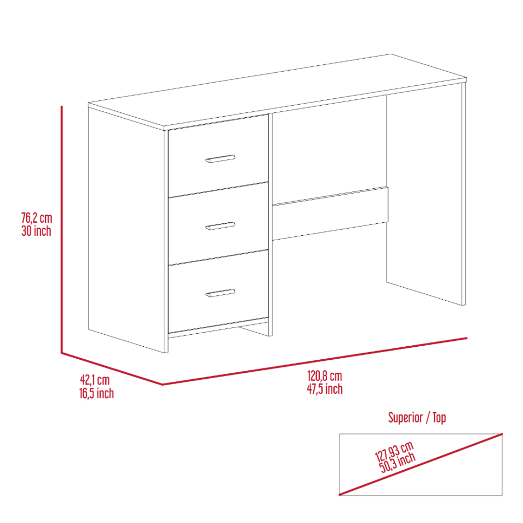 3 Drawers Writing Desk