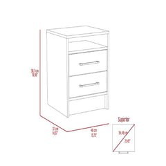 Bianco Nightstand, Two Drawers