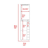 Obregon Tall Cabinet, Seven Cubbies, Two-Door Cabinets