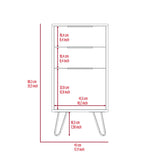 Augusta Light Dresser, Hairpin Legs, Superior Top,Three Drawers