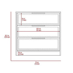 Kaia 3 Drawers Dresser, Superior Top