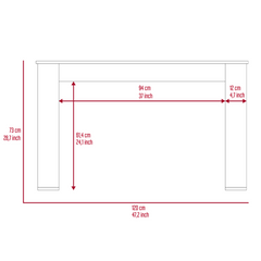 Oviedo 120 Writing Desk, Four Legs