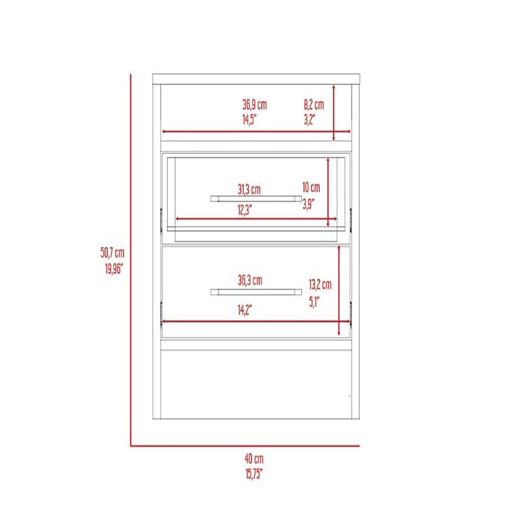 Bianco Nightstand, Two Drawers