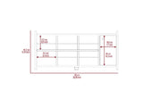 Rizzo Storage Unit With Door, Six Shoes Capacity, Six Cubbies, Door