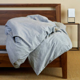 Melange Bamboo Cotton Duvet Cover - Silver