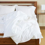 Melange Bamboo Cotton Duvet Cover - Snow