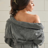 Melange Bamboo Bath Robe  - Charcoal