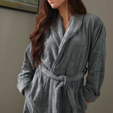 Melange Bamboo Bath Robe  - Charcoal