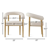 Melbourne Modern Boucle Upholstered Dining Chair (Set of 6)