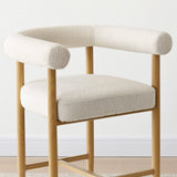 Melbourne 24" Boucle Counter Stool with Arms (Set of 2)