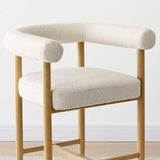 Melbourne 24" Boucle Counter Stool with Arms (Set of 2)