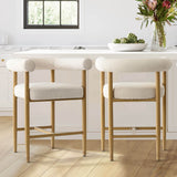 Melbourne 24" Boucle Counter Stool with Arms (Set of 2)