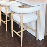 Melbourne 24" Boucle Counter Stool with Arms (Set of 2)