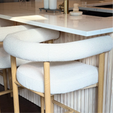 Melbourne 24" Boucle Counter Stool with Arms (Set of 2)