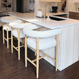 Melbourne 24" Boucle Counter Stool with Arms (1-Piece)