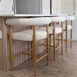 Melbourne 24" Boucle Counter Stool with Arms (Set of 2)