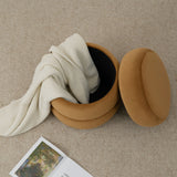Mellow Modern Round Velvet Ottoman With Storage