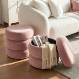 Mellow Modern Round Velvet Ottoman With Storage