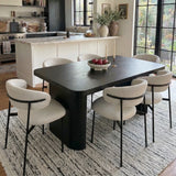 Merida Upholstered Dining Chair With Metal Legs (Set of 2)
