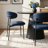 Merida Upholstered Dining Chair With Metal Legs (Set of 2)