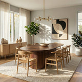 Merlin Oval Walnut Dining Table