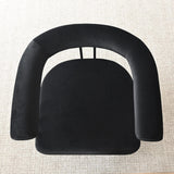 Mia Modern Velvet Accent Chair with Arms (1-Piece)