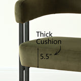 Mia 48.5" Modern Velvet Bench Loveseat